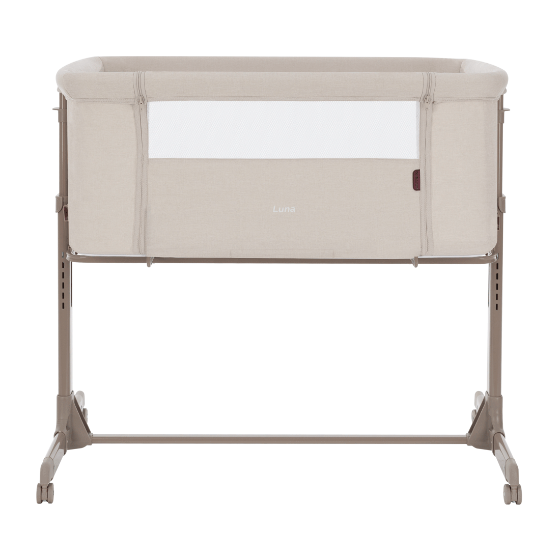 Приставная кроватка Luna 2024 ANIM ﻿Возможность установить наклон основания поможет при простудных заболеваниях, обеспечить свободное дыхание малышу.